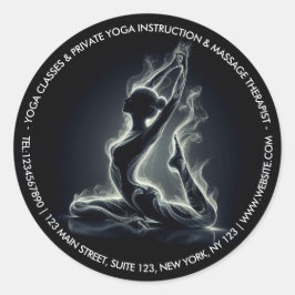 Adesivo Instrutor Yoga Reiki Pose Rei Pigeon com uma perna