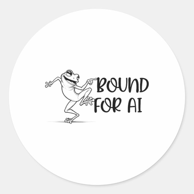 Adesivo Inteligência Artificial De Ai Sapo De Dança Feliz (Frente)
