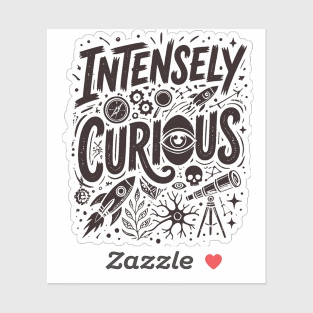 Adesivo Intensely Curious (Folha)
