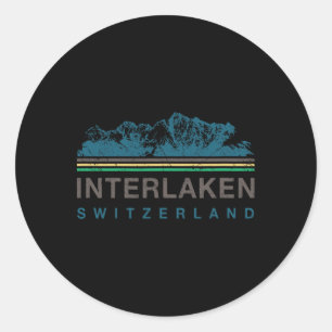Adesivo Interlaken Suíça Escalada de Montanha Suíça Ret