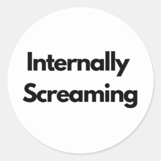 Adesivo "Internally Screaming" funny