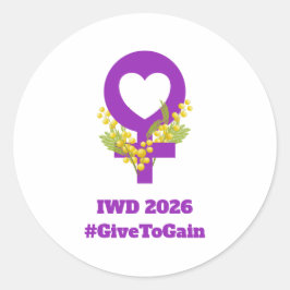 Adesivo International Women's Day 2026 IWD Give To Gain