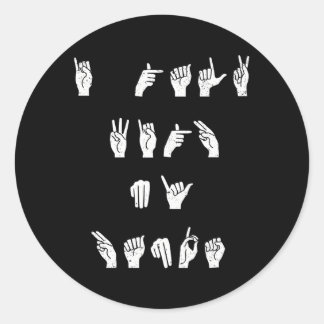 Adesivo Intérprete Asl Sinal de Especialista em Língua de 