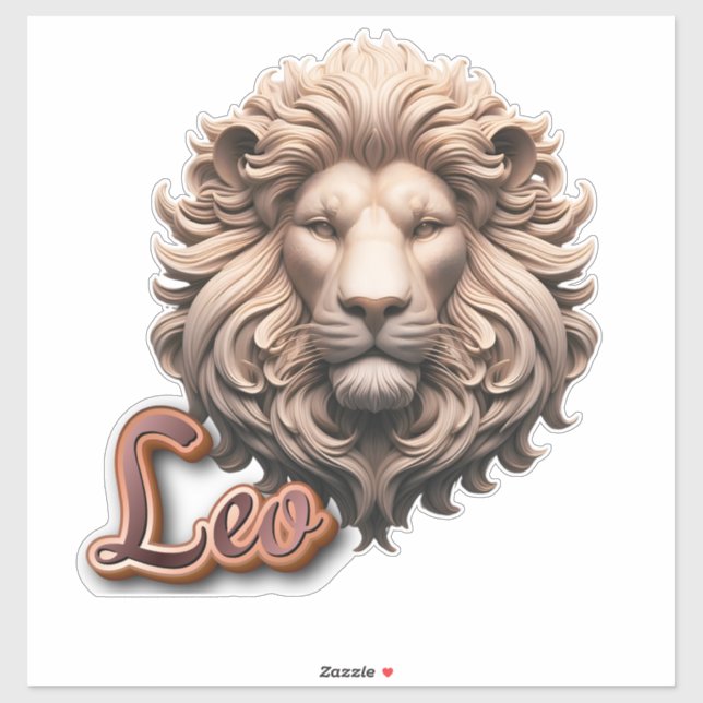 Adesivo Intrair Leo Lion Head (Folha)