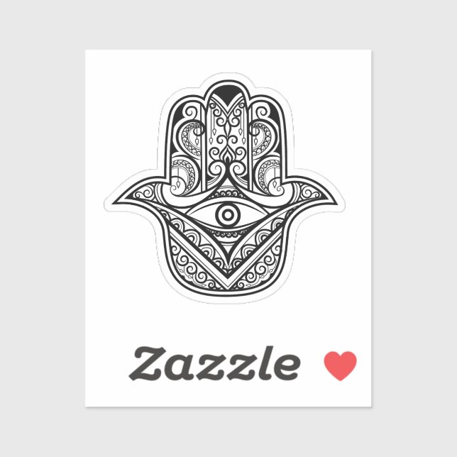 Adesivo Intricate Hamsa Hand Evil Eye Vinyl Sticker (Folha)