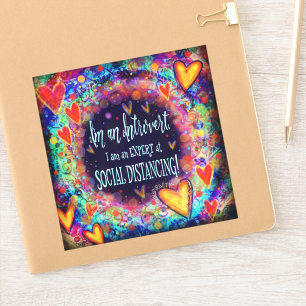 Adesivo "Introdução à distância social"