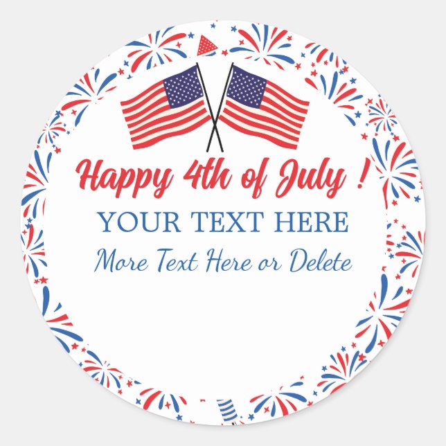 Adesivo Introdução ao Dia da Independência do Fogos de Art (Frente)