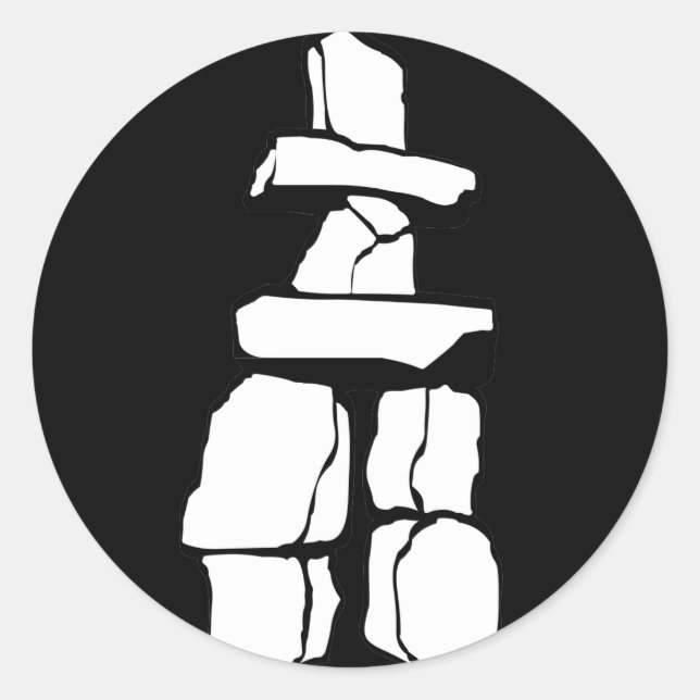 Adesivo Inuit Inukshuk Stickers Vancouver Landmark Art (Frente)