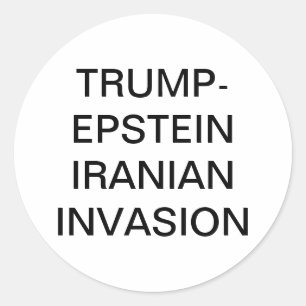 Adesivo INVASÃO TRUMP-EPSTEIN IRÃ Hankamer Artjunkhaus
