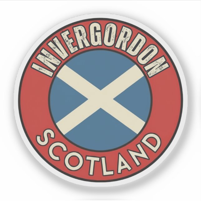 Adesivo Invergordon, Escócia (Frente)