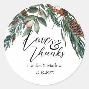 Adesivo Inverno Aquarela Verde Pinheiros Berries