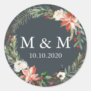 Adesivo Inverno Místico Juro de casamento Monograma