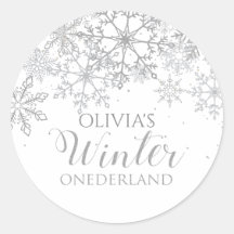 Inverno Onederland 1º aniversário flocos de neve p