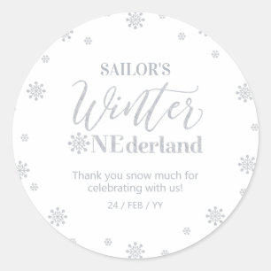 Adesivo Inverno Prateado onederland, Obrigado neve demais
