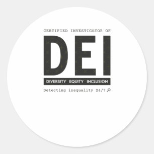 Adesivo Investigador Certificado Da Dei Diversity Equity I