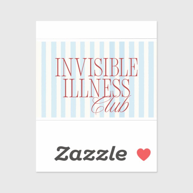 Adesivo 'Invisible Illness Club' Cute Spoonie Sticker (Folha)