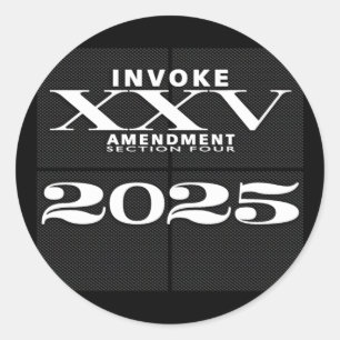 Adesivo Invocar a alteração 2025 relativa à 25 (wht)