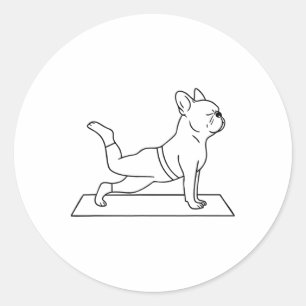 Adesivo Ioga de Bulldog Francês Engraçado Frenchie 