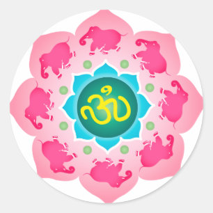 Adesivo Ioga do OM da flor de Namaste Lotus