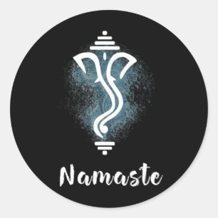 Adesivo Ioga Ganesha Chakra Namaste Energia Lótus Carma Om