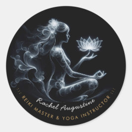 Adesivo Ioga Instrutor Lotus Meditação Pose Brilhante