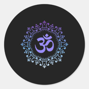 Adesivo Ioga Iogue Nova Era Mandala Meditação Reiki Roxo