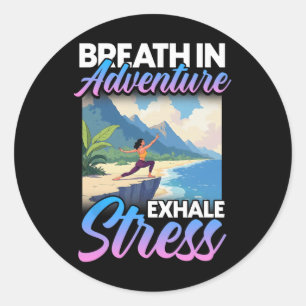 Adesivo Ioga Namaste Zen Respiração Na Aventura Exalar Est
