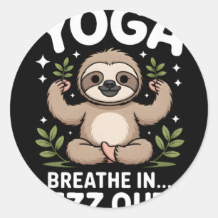 Adesivo Ioga Respire Fundo Zzz Fora Preguiça _2 