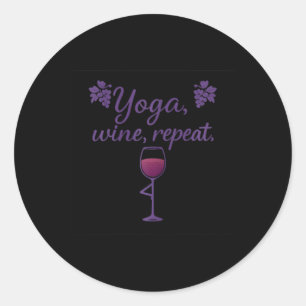 Adesivo Ioga Vinho Repita Cálice de Vinho Árvore Tornozelo