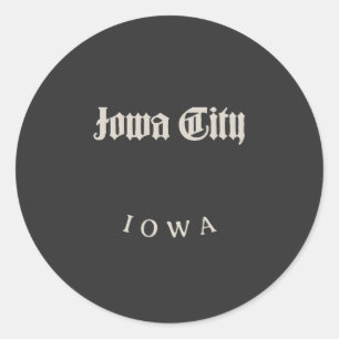 Adesivo Iowa City White Font