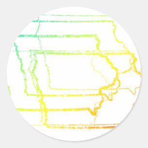 Adesivo iowa desvanece-se borrão