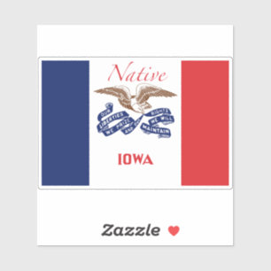 Adesivo Iowa Flag Native