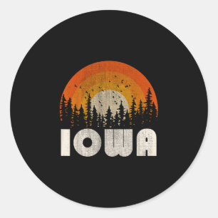 Adesivo Iowa - natureza engraçada vintage caminhada 60s 70