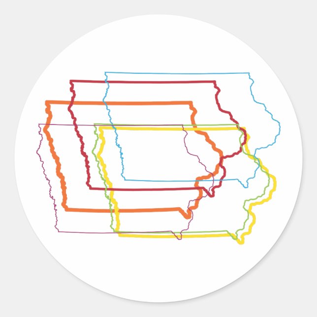 Adesivo iowa orgulho blur (Frente)
