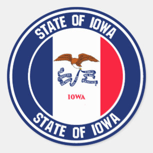 Adesivo Iowa Round Emblem