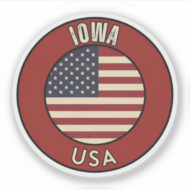 Adesivo Iowa United States of America (Frente)