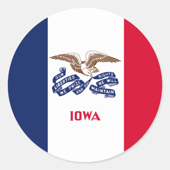 Adesivo Iowan Flag, Flag de Iowa (Frente)