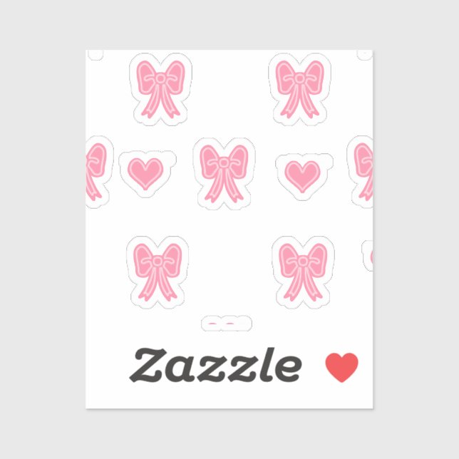 Adesivo iPhone / iPad case Cute Pink Bows and Hearts Coque (Folha)