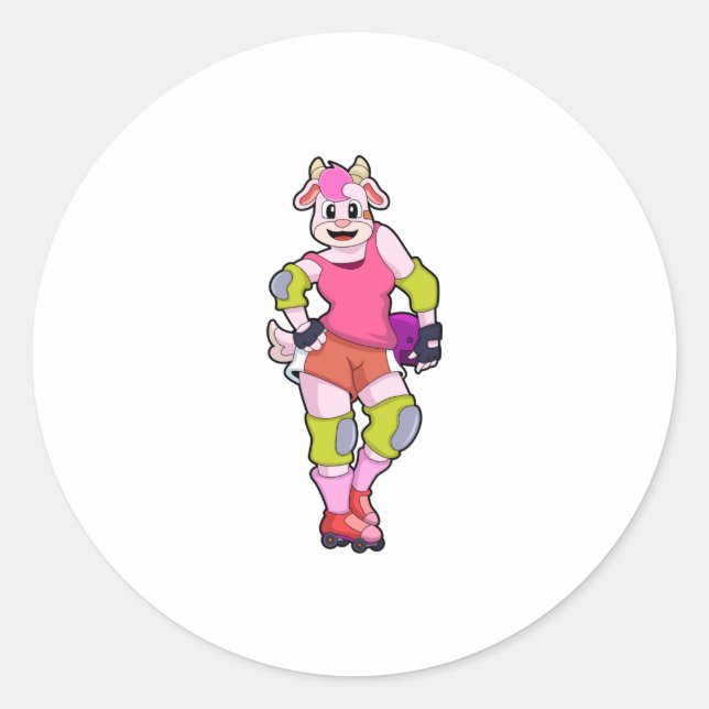 Adesivo Ir como skater em linha com Skates em linha (Frente)