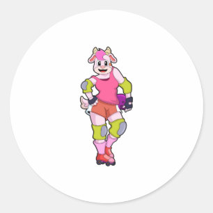 Adesivo Ir como skater em linha com Skates em linha