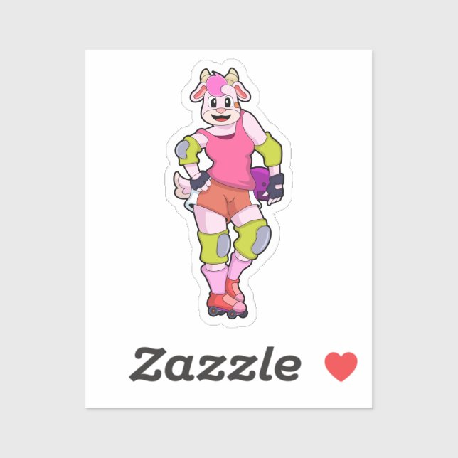 Adesivo Ir como skater em linha com Skates em linha (Folha)