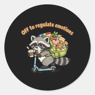 Adesivo Ir Embora Para Regular Emoções Humor De Guaxinim E