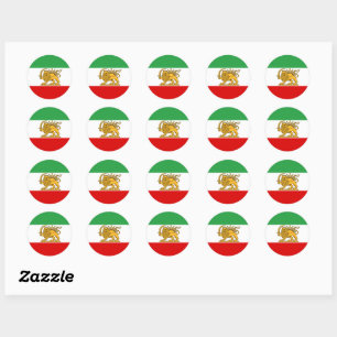 Adesivo Irã, bandeira persa com leão, Xá do Irã