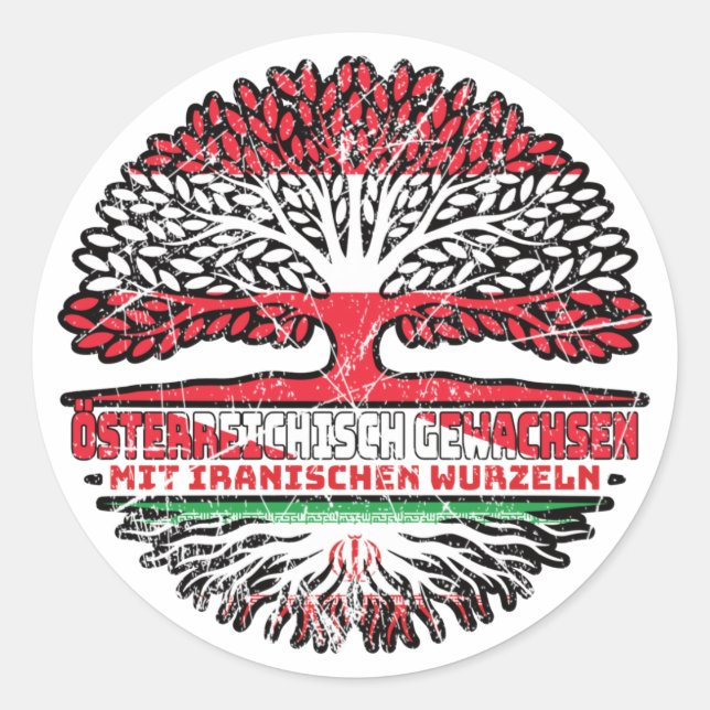 Adesivo Irã Iranistia Österreichisch Österreich Baum (Frente)