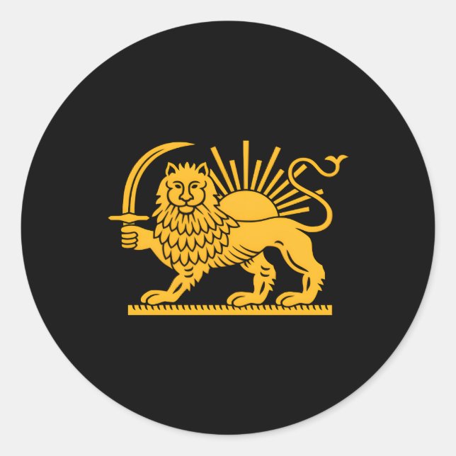 Adesivo Iraniano Lion Sun Achaeid Empire Safavid dinastia (Frente)
