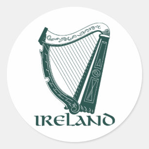 Adesivo Ireland Harp Design, Irish Harp