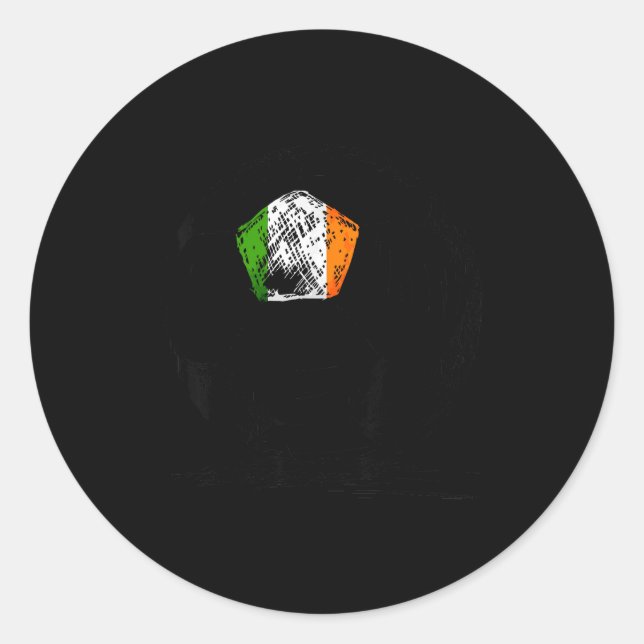 Adesivo Ireland Irish Eire Flag Design On Soccer Ball Jers (Frente)