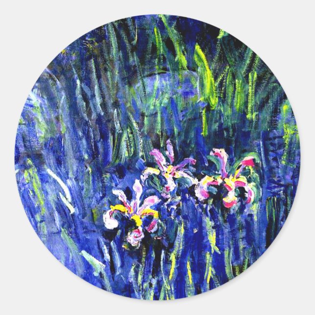 Adesivo Irises, famosa pintura floral de Claude Monet, (Frente)