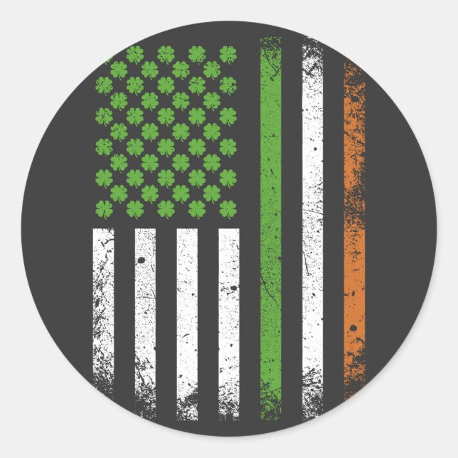 Adesivo Irish American Flag Ireland (Frente)