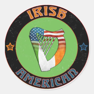 Adesivo Irish American Harp Stickers